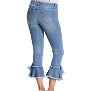Cropped flare leg Boho jeans